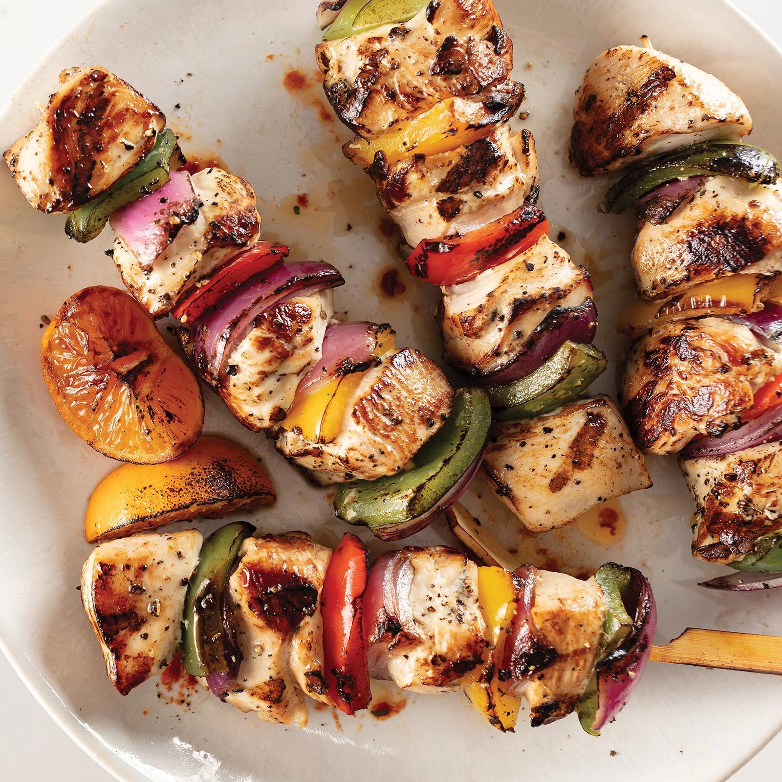 Omaha Steaks Air-Chilled Chicken Skewers With Vegetables 4 Pieces 7 oz Per Piece