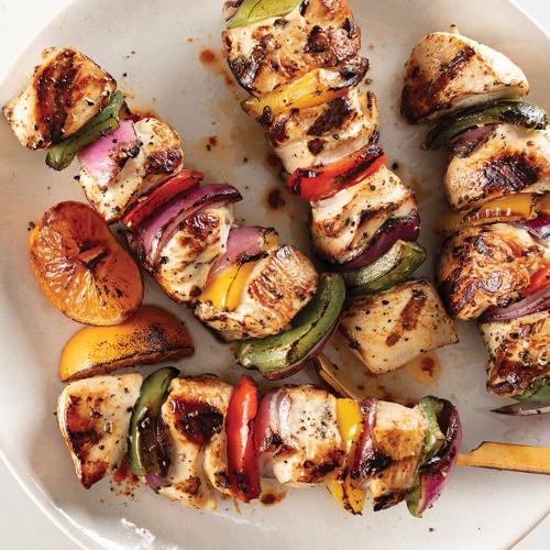 Omaha Steaks Air-Chilled Chicken Skewers with Vegetables 4 Pieces 7 oz Per Piece