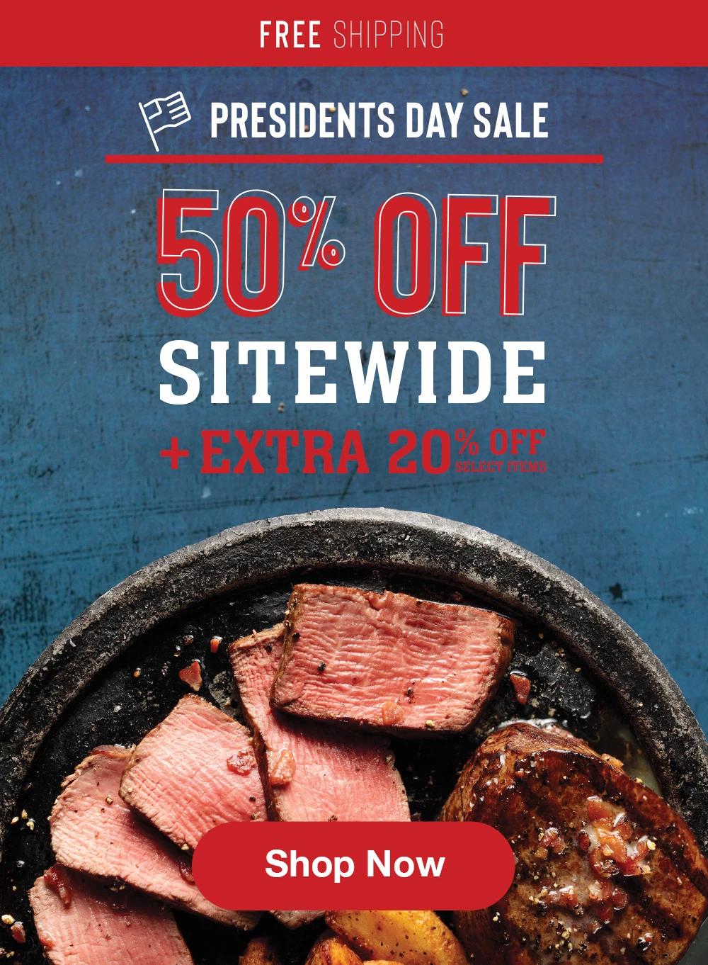 FREE SHIPPING | PRESIDENTS DAY SALE | 50% OFF SITEWIDE + EXTRA 20% OFF SELECT ITEMS || Shop Now