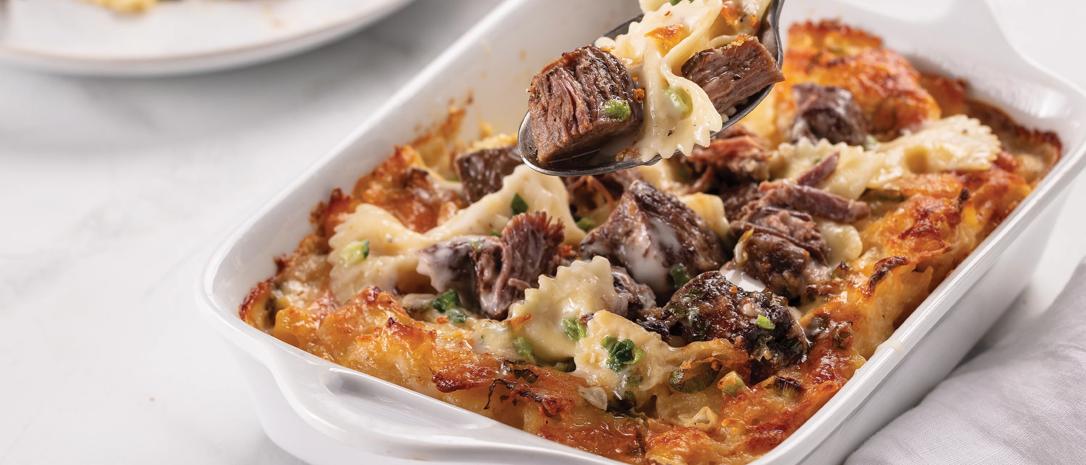 1 (32 oz. tray) Baked Short Rib Mac & Cheese - best meat holiday packages