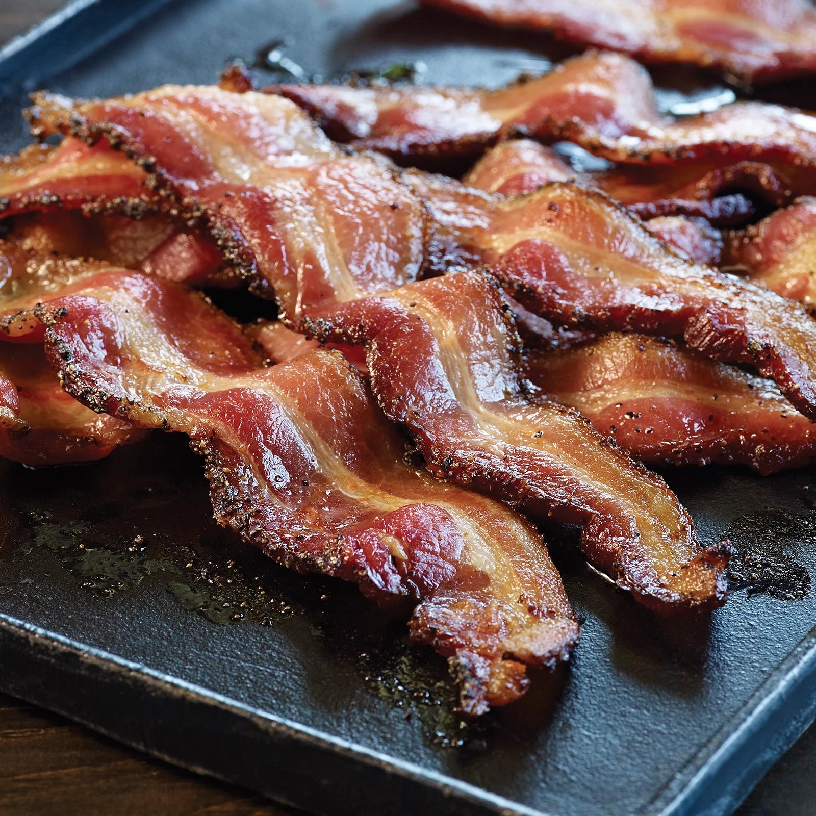 BBQ & Bacon Brisket Burger with Candied Bacon