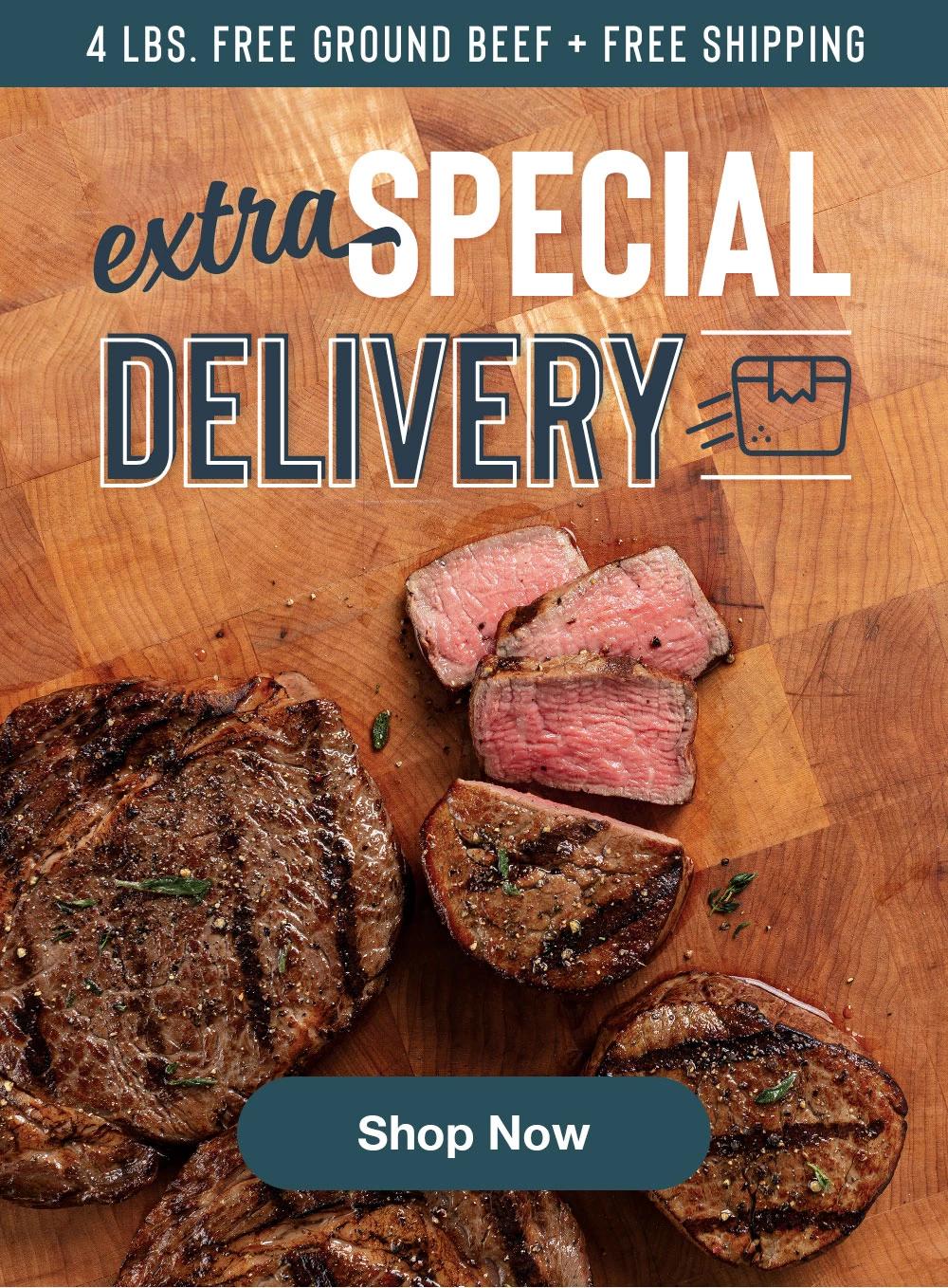 4 LBS. FREE GROUND BEEF + FREE SHIPPING | extra SPECIAL DELIVERY || Shop Now