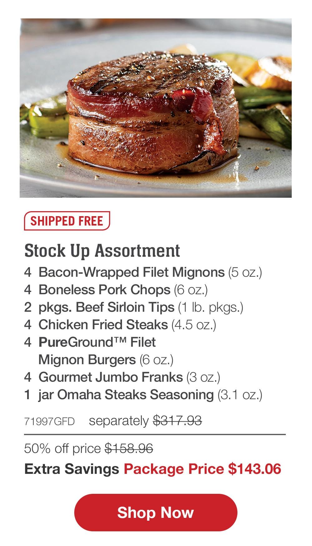 Omaha Steaks Ultimate Gift Pack (4x Bacon-Wrapped Filets, 4x