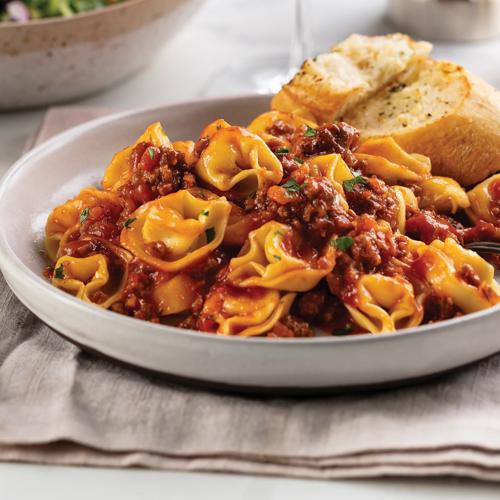 Skillet Meal: Tortellini in Filet Mignon Bolognese