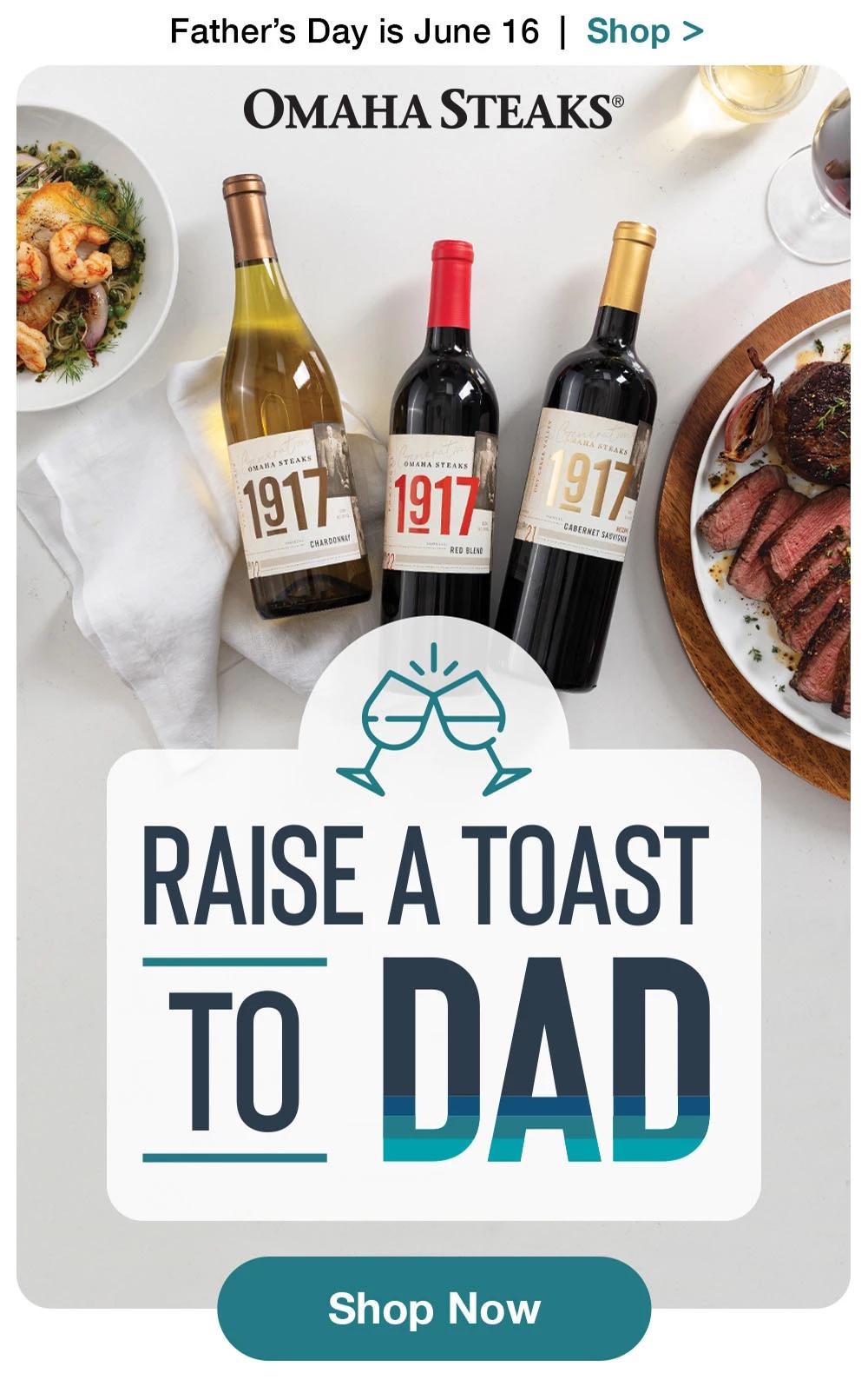 Father's Day is June 16 | Shop >  RAISE A TOAST TO DAD || Shop Now