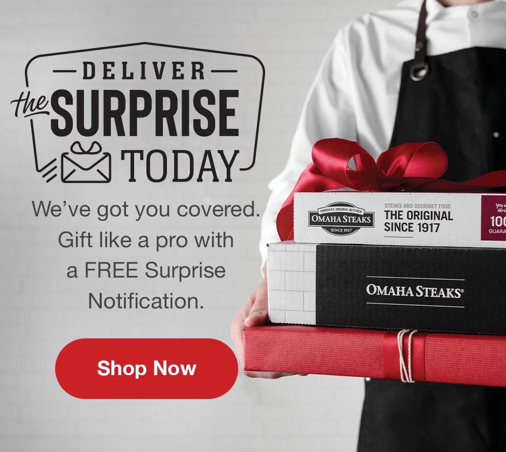 DELIVER THE SURPRISE TODAY | We've got you covered. Gift like a pro with a FREE Surprise Notification. || Shop Now