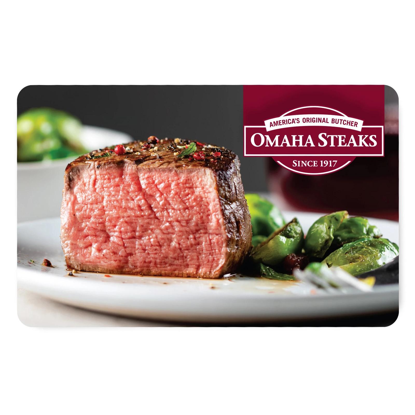  Omaha Steaks Tarjeta de regalo $25 : Tarjetas Regalos