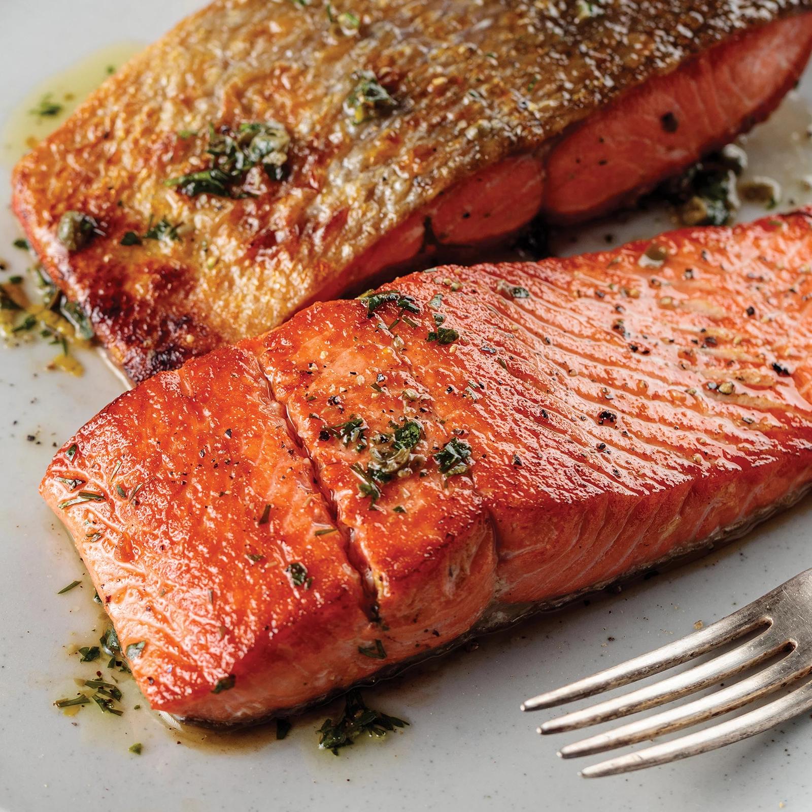  Wild Caught Alaskan Sockeye Salmon Fish 10 lbs 6-7 x 1-2 lbs.  Fillets Pin Bones Removed, Skin On : Grocery & Gourmet Food