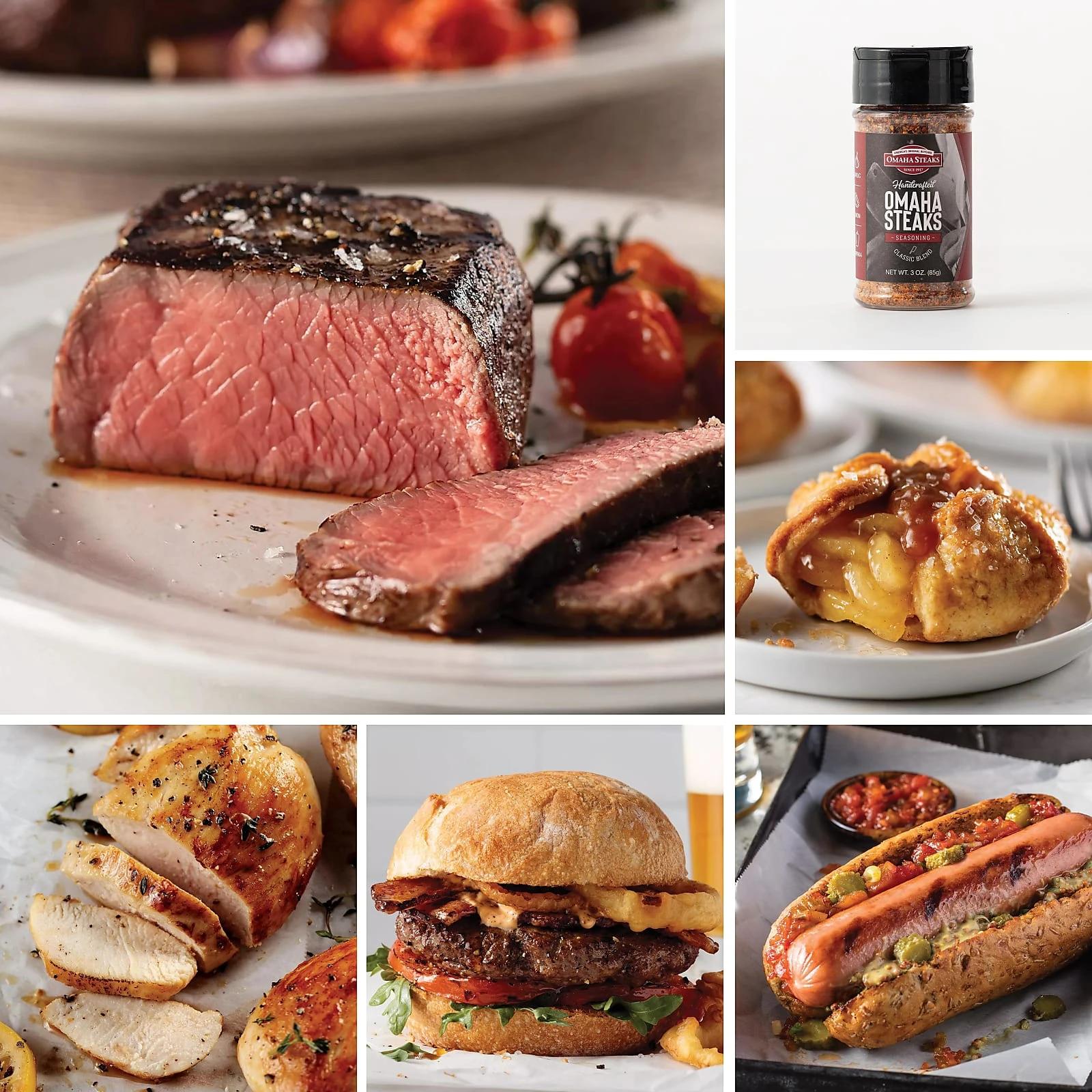 Omaha Steaks Festive Gift + FREE Burgers