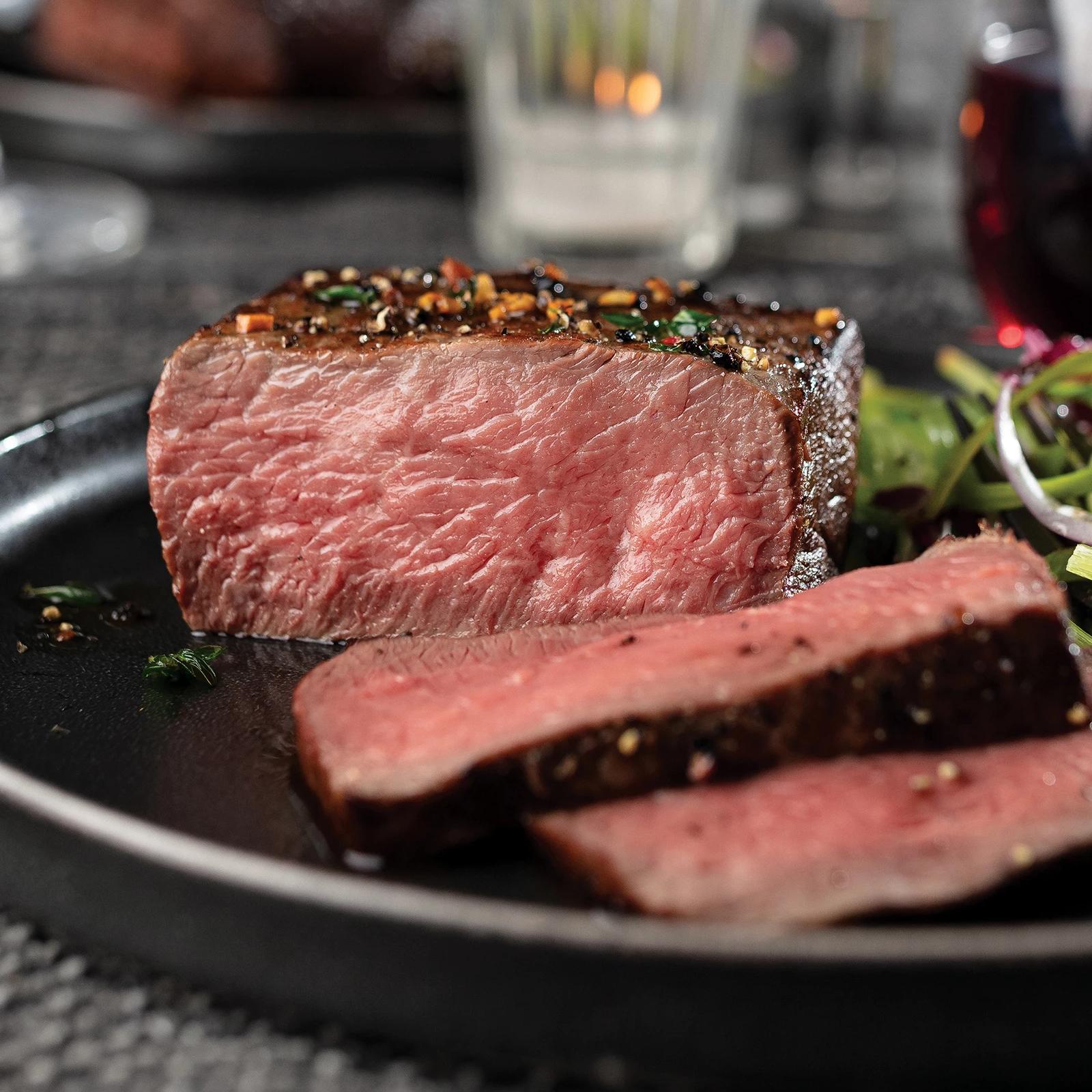 Omaha Steaks, top sirloin with Omaha steak seasoning. Before, during and  after. Plus the veggie that makes your pee smell. 😋 : r/grilling