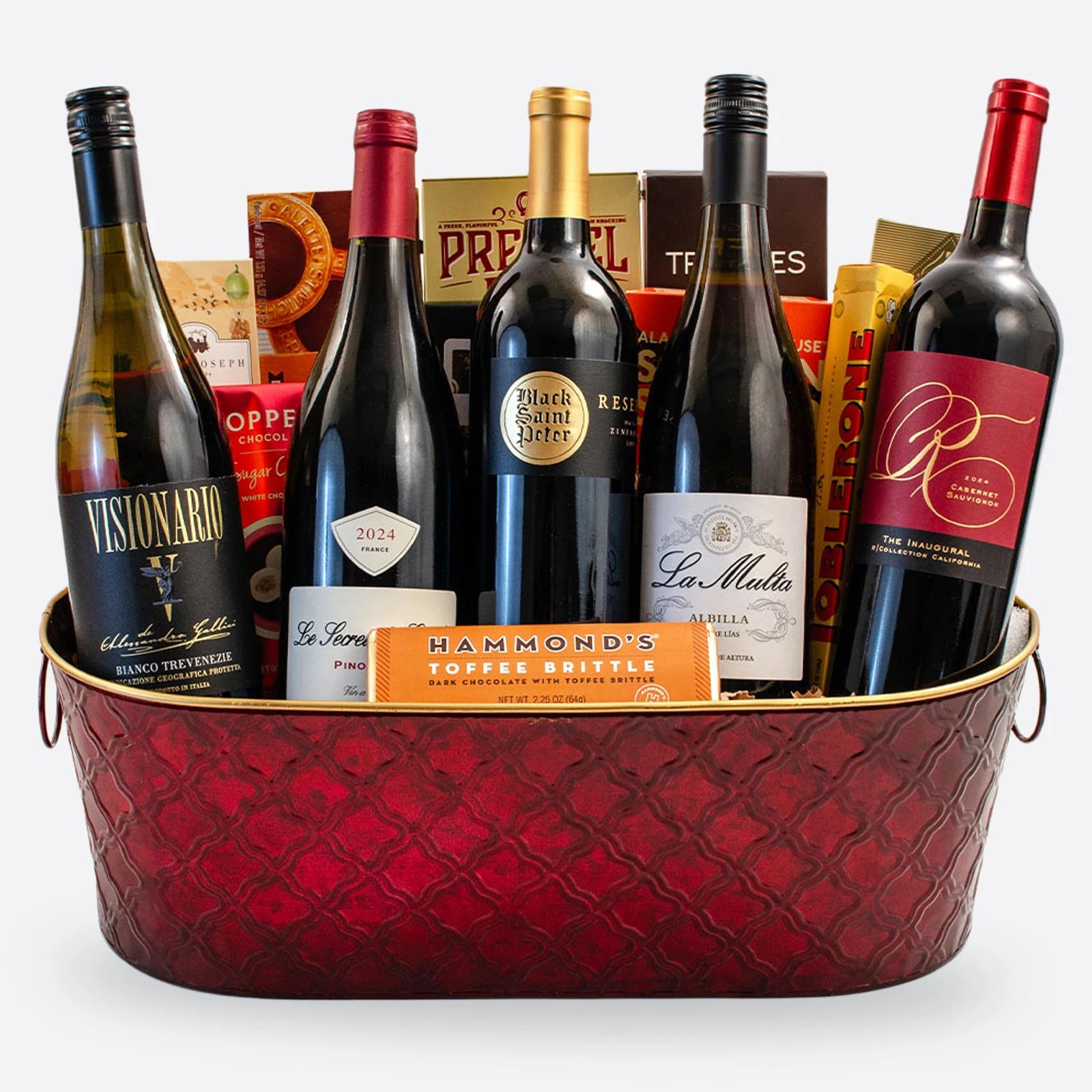 Wines of the World Gourmet Snack Basket