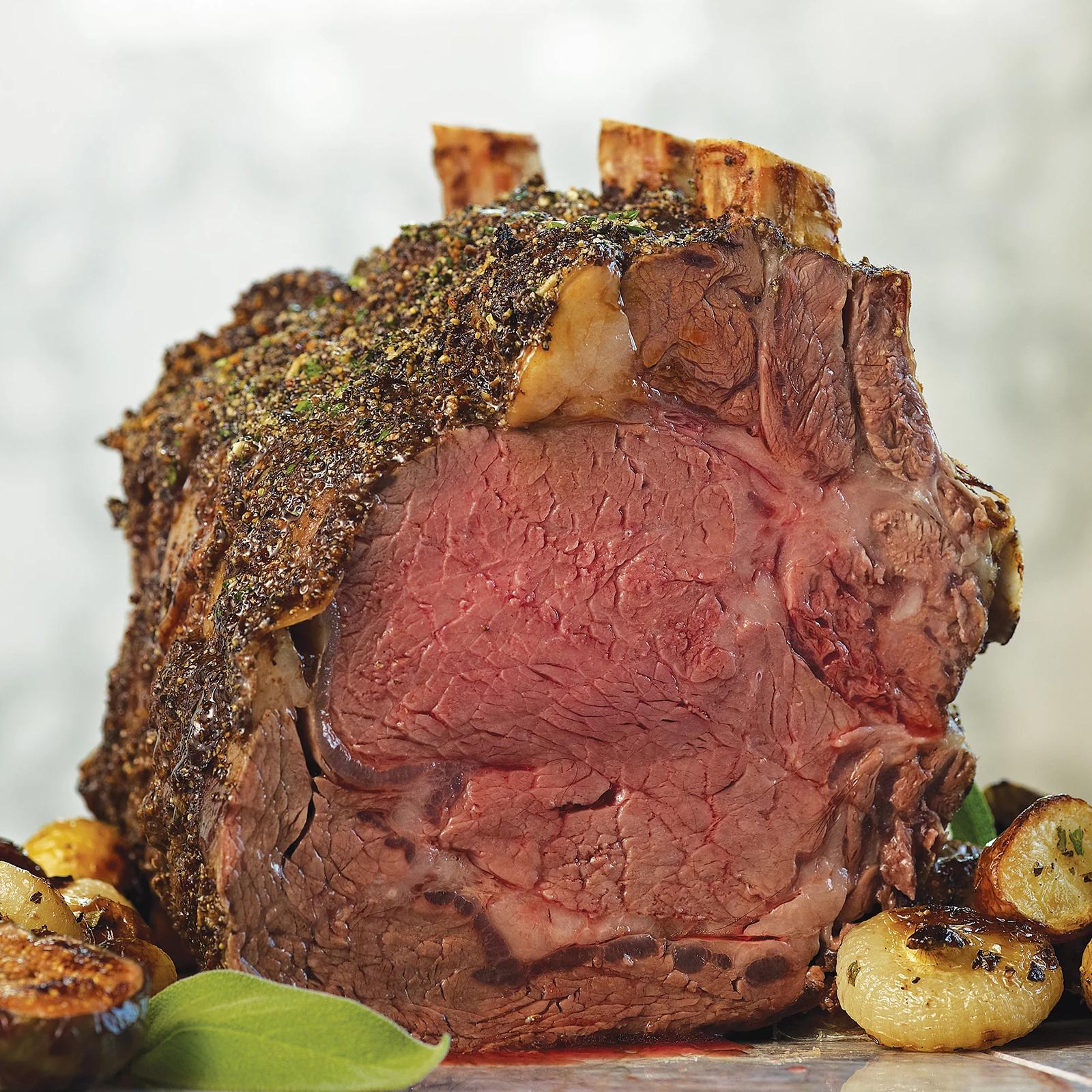  Omaha Steaks 6 lbs. Bone-In Prime Rib Roast + Seasoning  (Bone-In Prime Rib Roast and Private Reserve Seasoning) : Grocery & Gourmet  Food