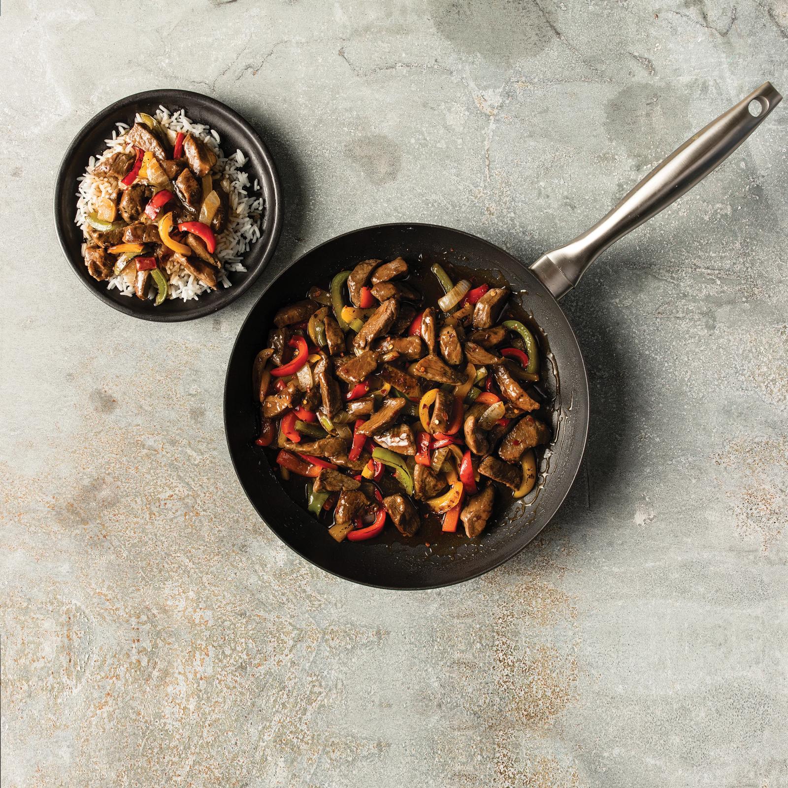 Skillet Meal: Asian Pepper Steak Omaha Steaks