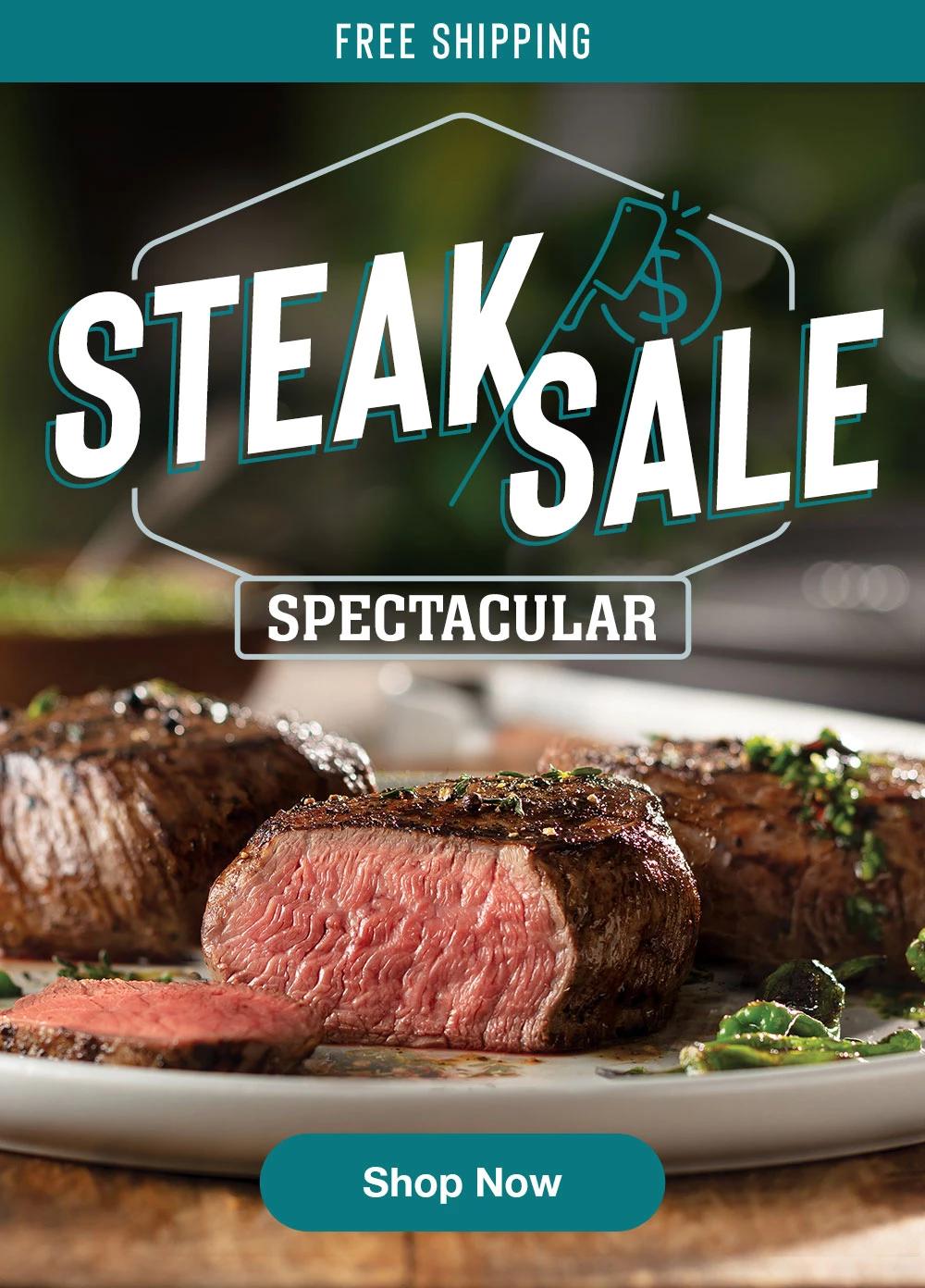 FREE SHIPPING | STEAK SALE SPECTACULAR || Shop Now