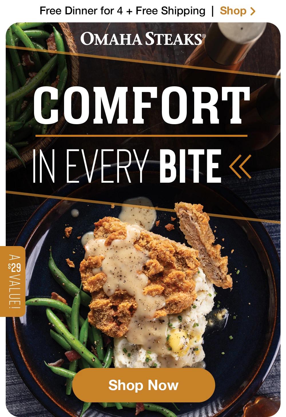 Free Dinner for 4 + Free Shipping | Shop > ОМАНА STEAKS® COMFORT IN EVERY BITE A $34 VALUE! || Shop Now