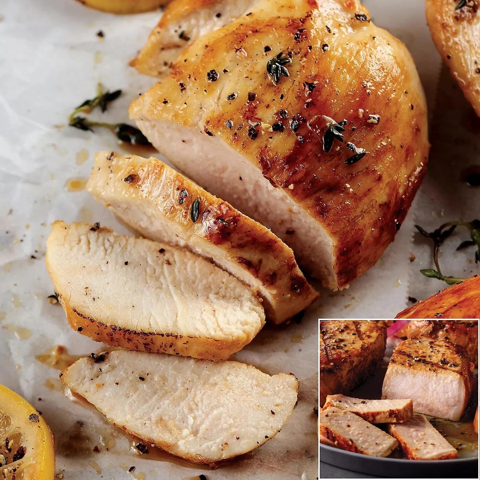 32 Chicken Breasts & 32 Pork Chops