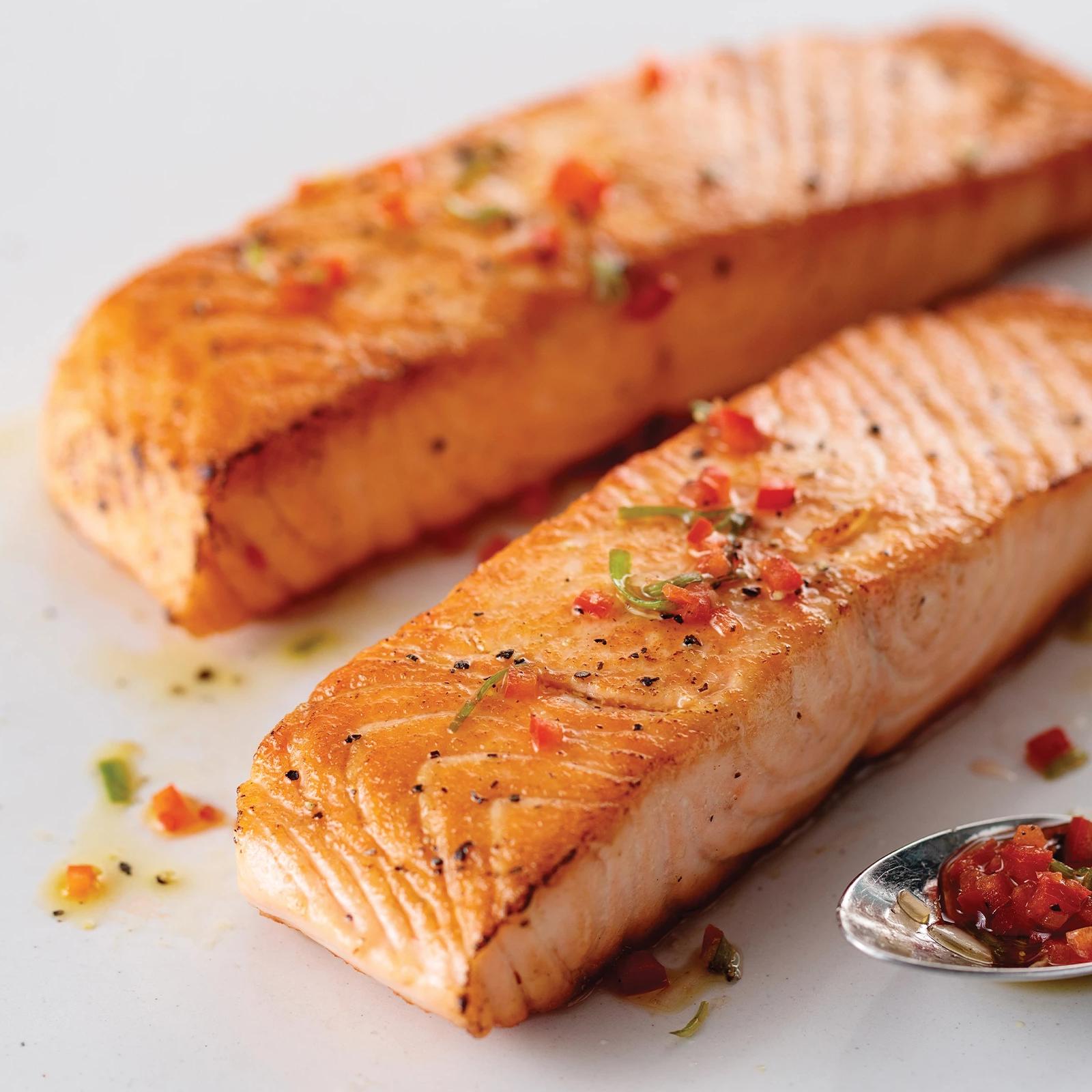 Omaha Steaks Faroe Islands Salmon Fillets 4 Pieces 6 oz Per Piece