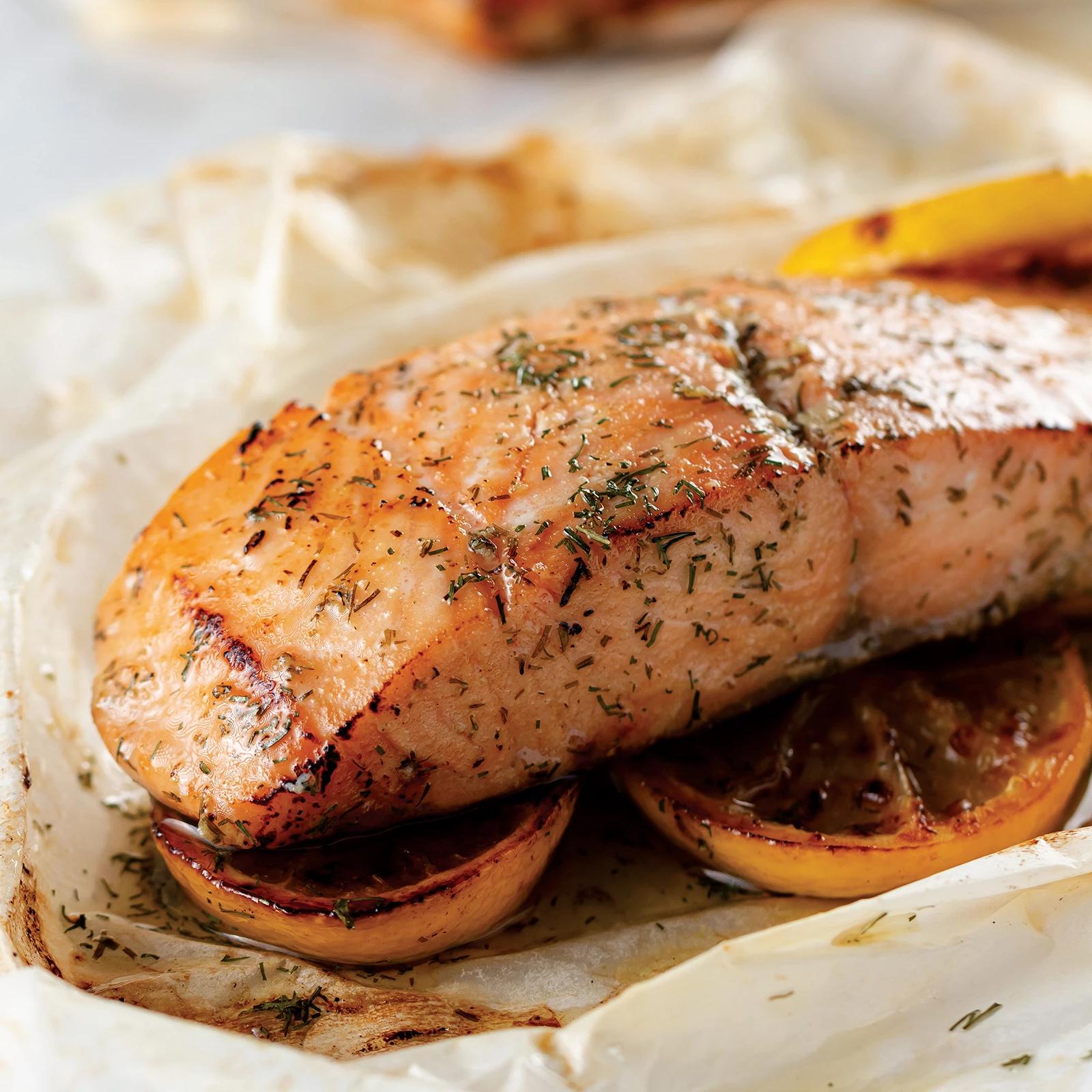 Omaha Steaks Lemon Dill Salmon Fillets 4 Pieces 6 oz Per Piece