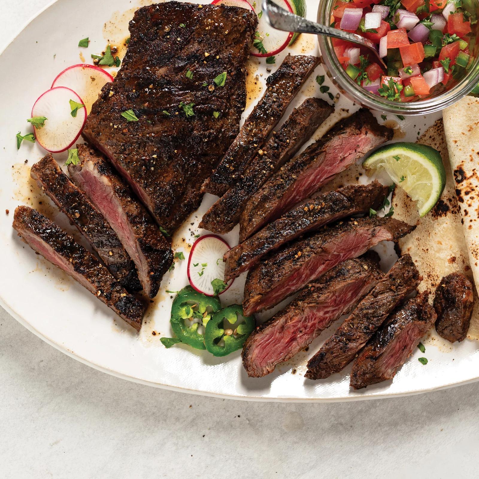 Omaha Steaks Carne Asada-Marinated Skirt Steaks 2 Pieces 9 oz Per Piece