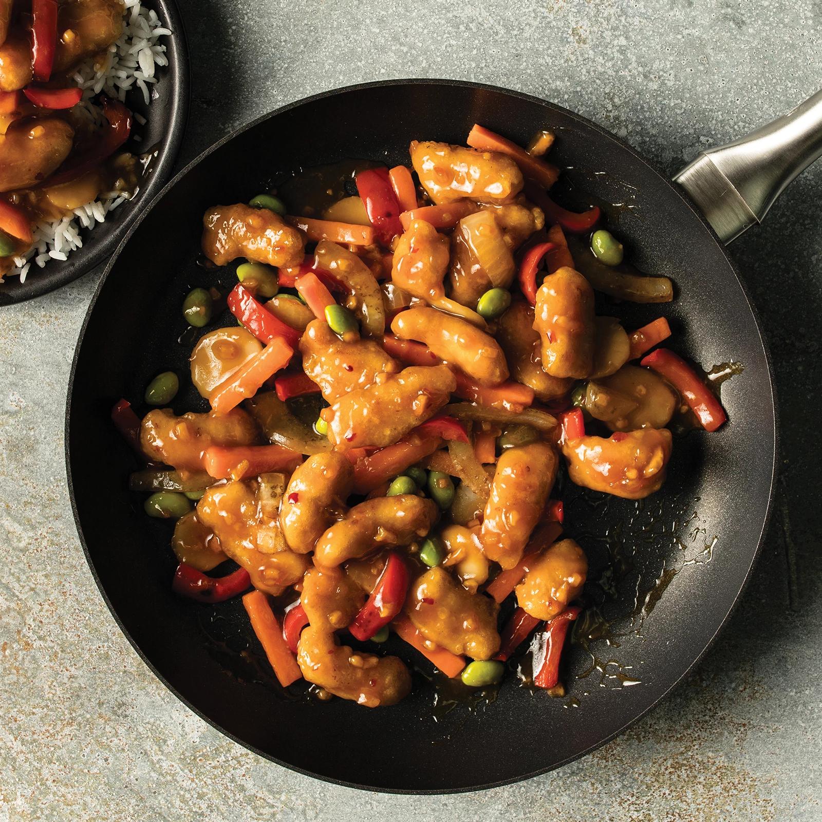 Omaha Steaks Skillet Meal: Tempura Orange Chicken