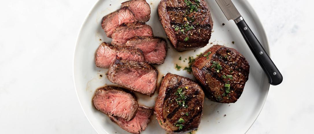 Steaks prepared and ready to cook