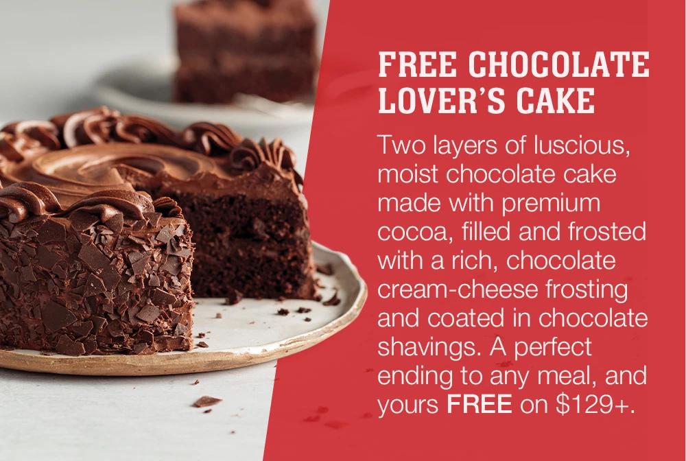 Cupid Approved FREE Chocolate Lover’s Cake Omaha Steaks
