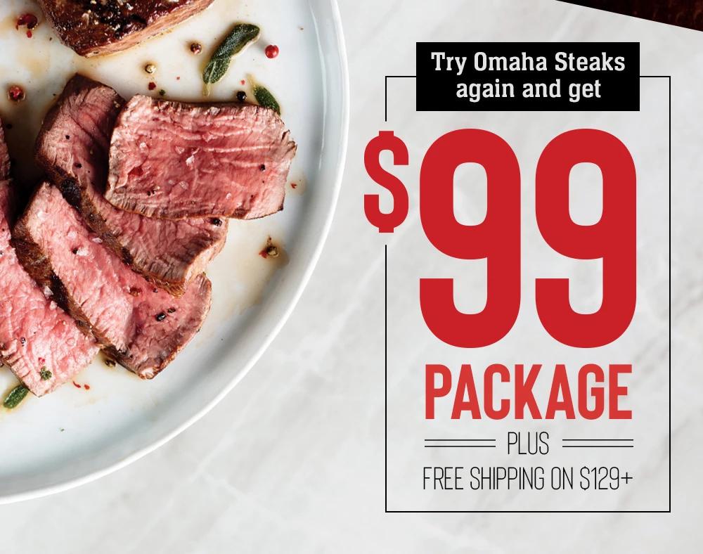 Try Omaha Stakes again and get $99 PACKAGE PLUS FREE SHIPPING ON $129+