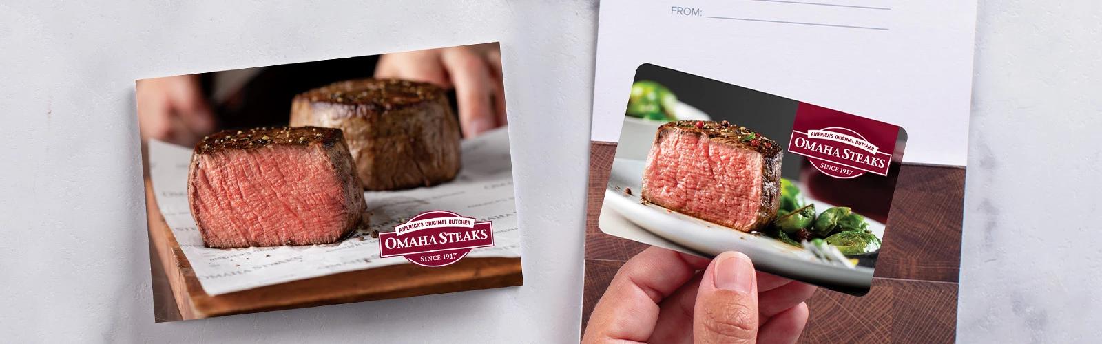 Omaha Steaks on X: Need a last minute gift? Give the gift of steak w/our e-gift  card! Our gift cards can be used to shop online, by phone, by mail, by fax