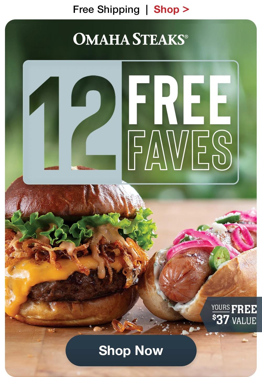 FREE SHIPPING | 12 FREE FAVES | YOURS FREE - $44 VALUE || Shop Now