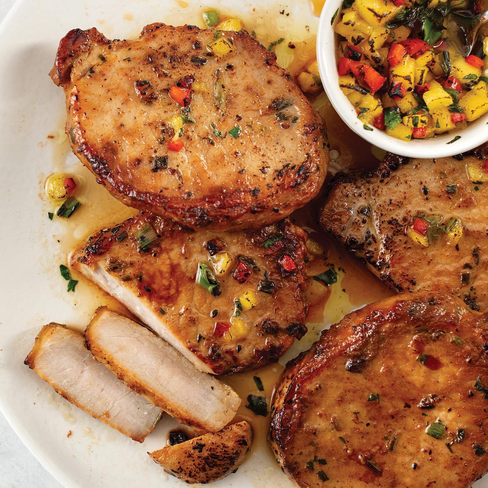 Omaha Steaks Polynesian Pork Chops 8 Pieces 6 oz Per Piece