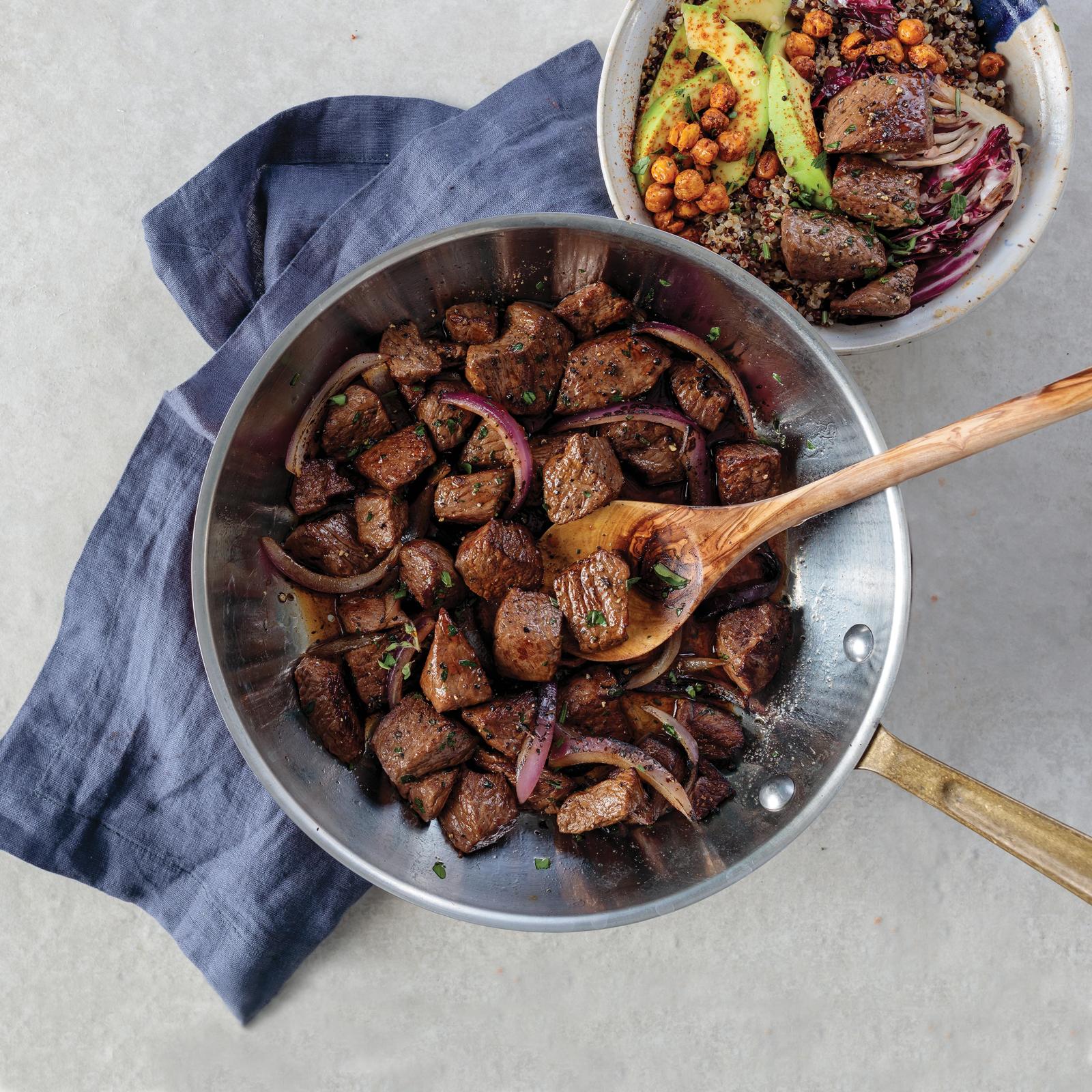 Omaha Steaks, top sirloin with Omaha steak seasoning. Before, during and  after. Plus the veggie that makes your pee smell. 😋 : r/grilling