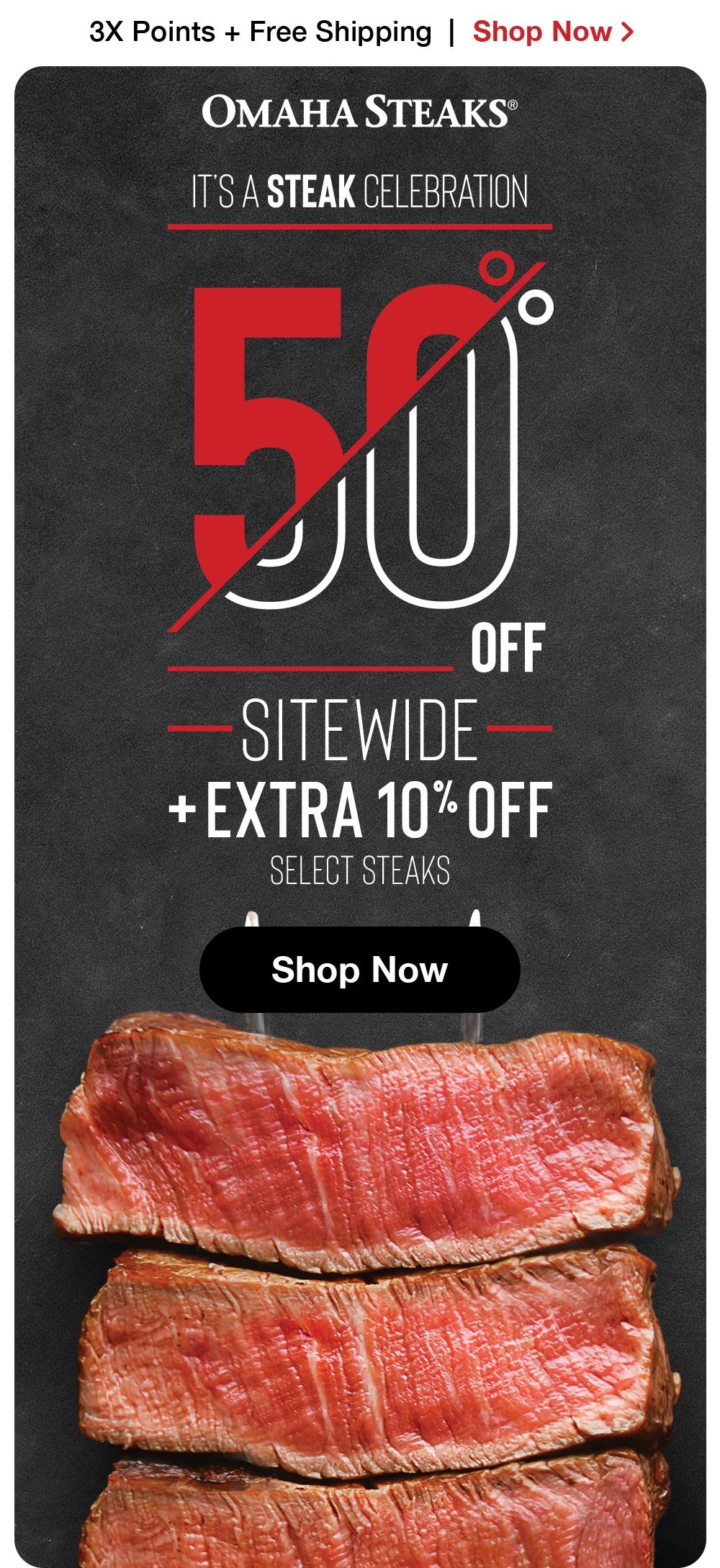 Send gifts with 50% OFF sitewide! - Omaha Steaks