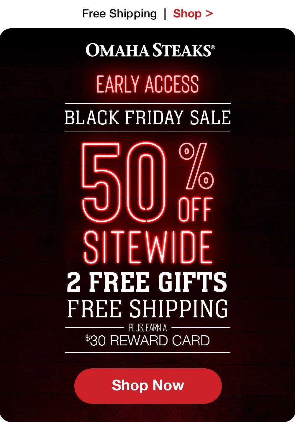 Send gifts with 50% OFF sitewide! - Omaha Steaks